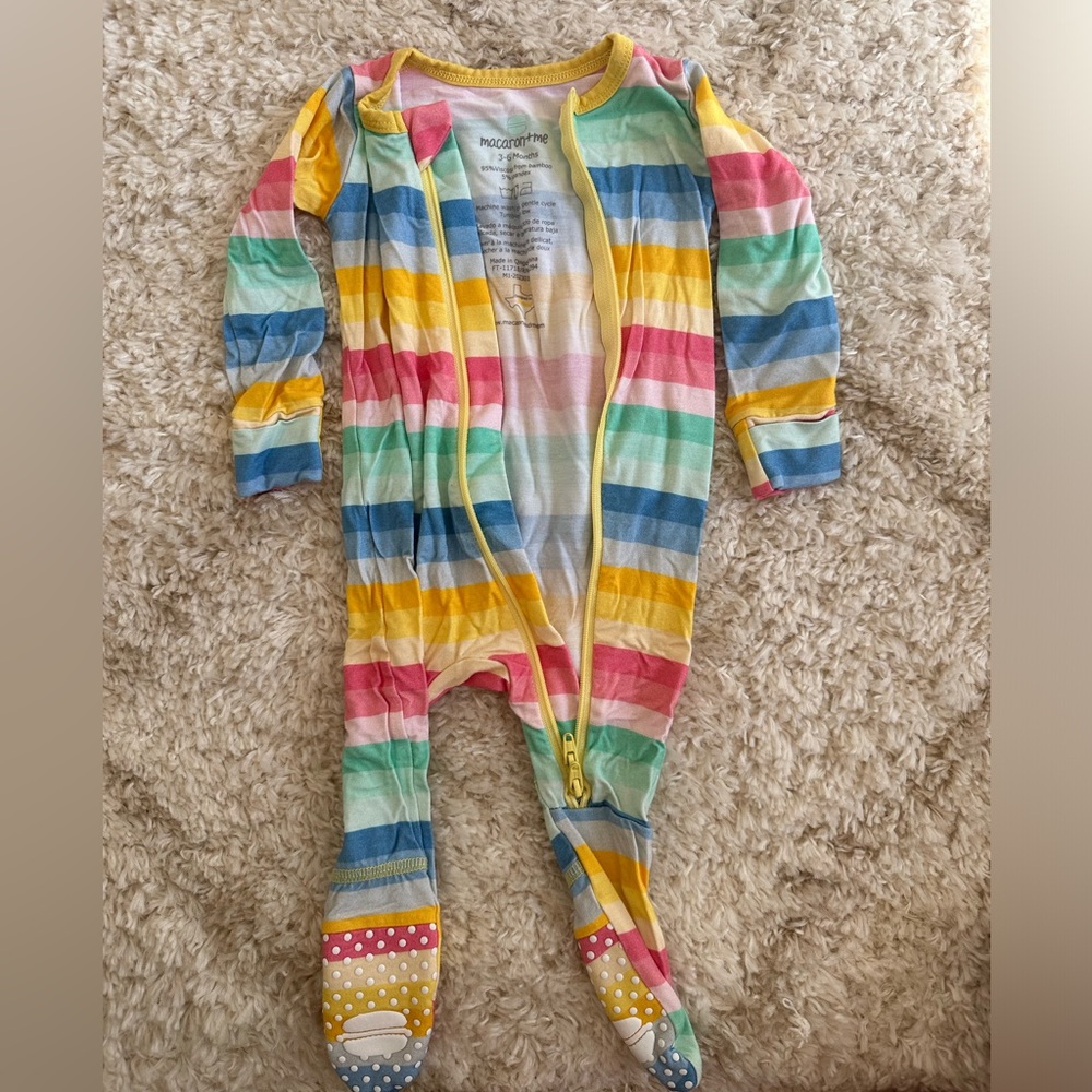 Rainbow footsie that was gently used a few times